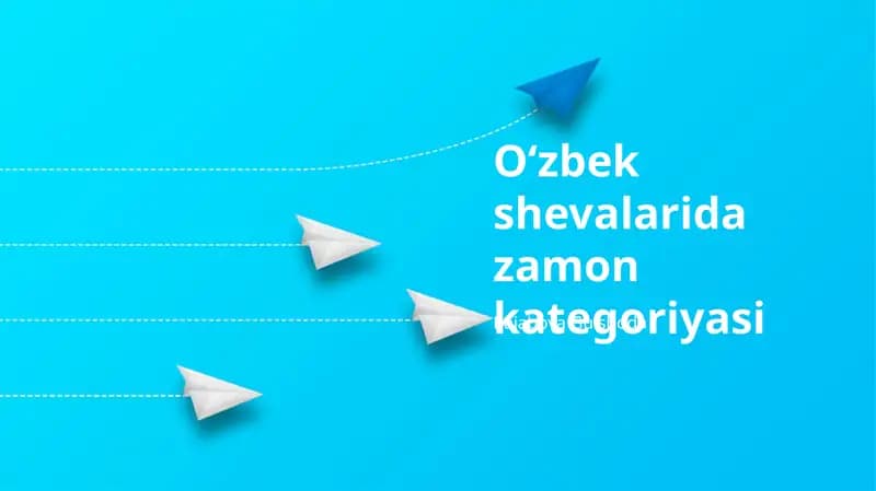 Oʻzbek shevalarida zamon kategoriyasi