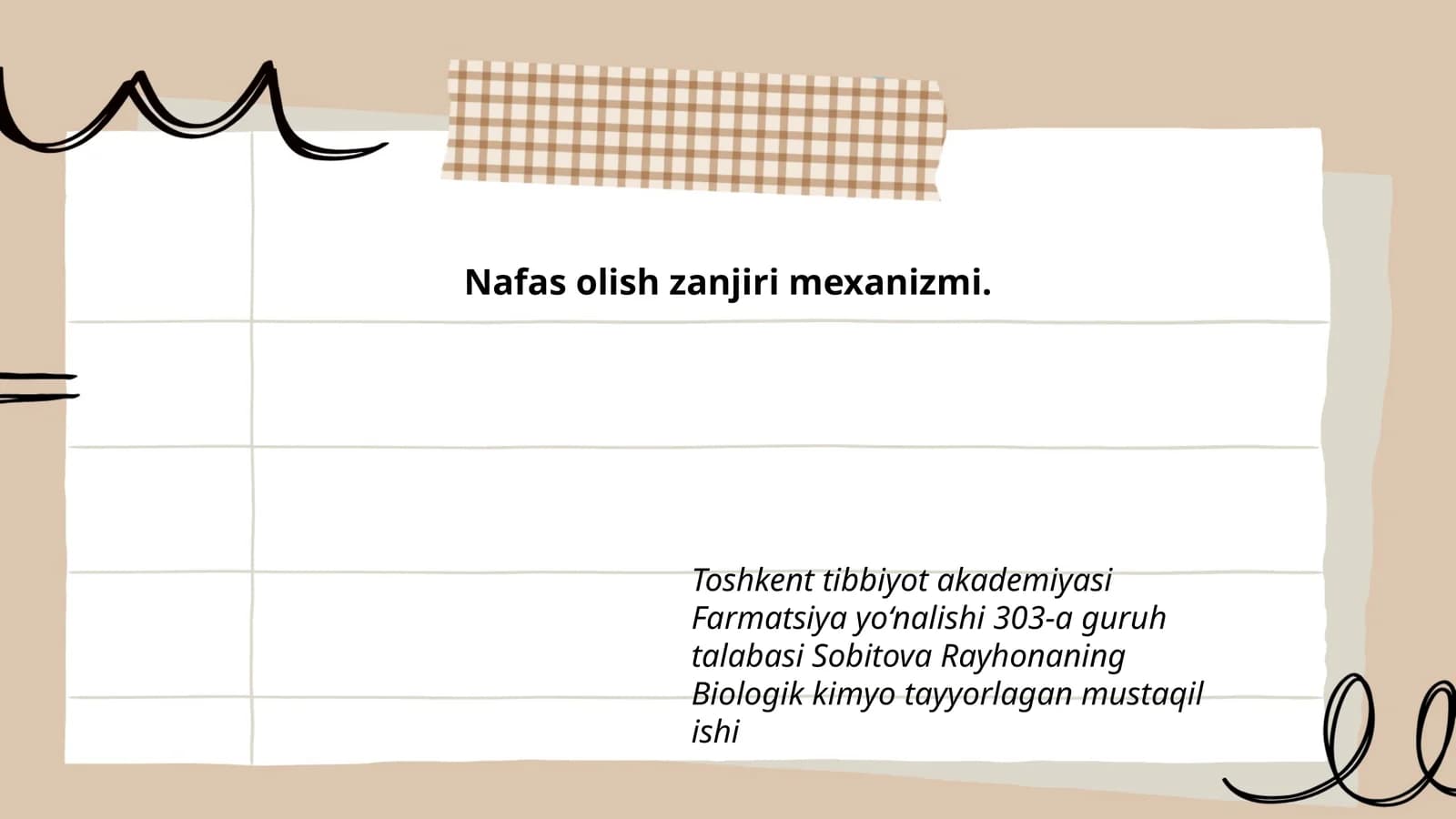 Nafas olish zanjiri mexanizmi
