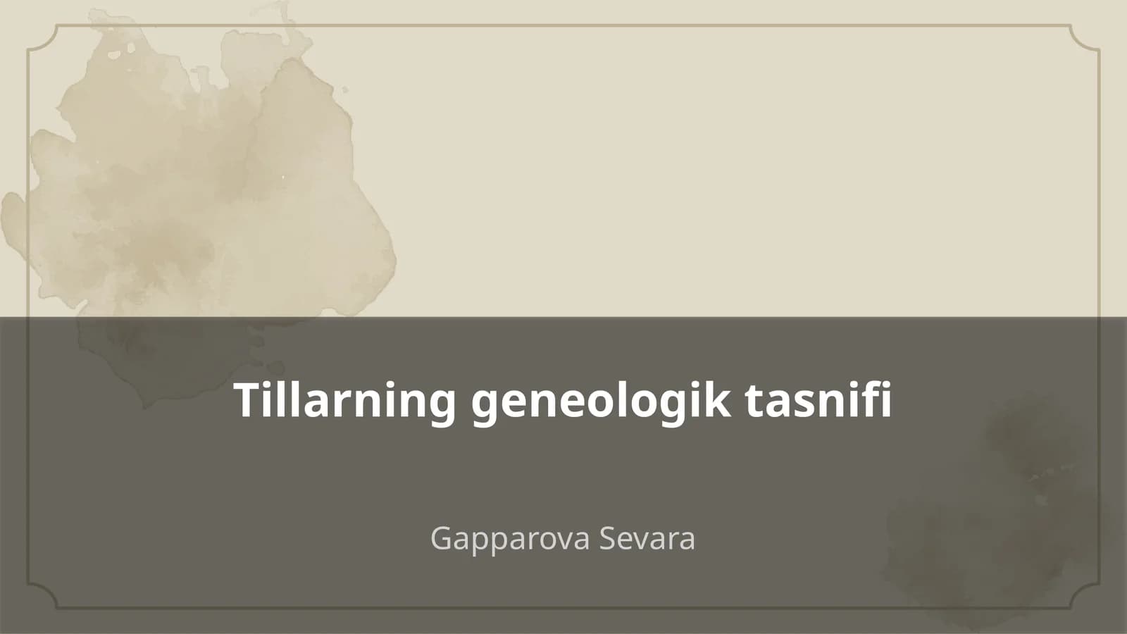 Tillarning geneologik tasnifi