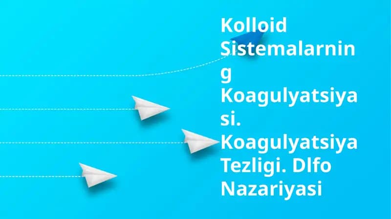 Kolloid Sistemalarning Koagulyatsiyasi