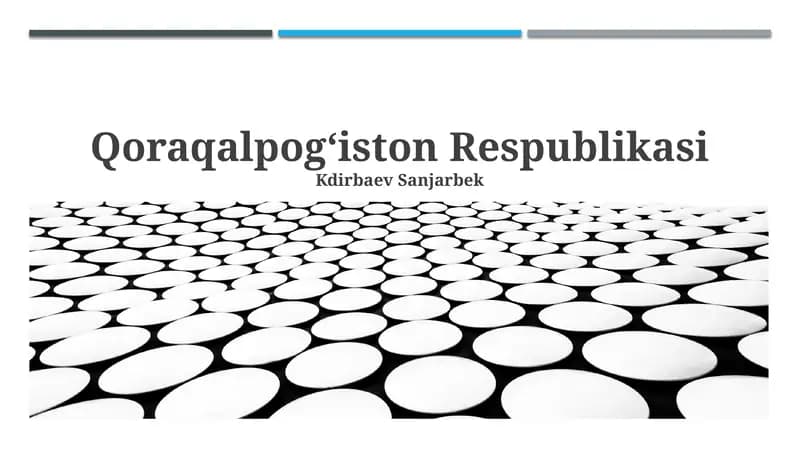 Qoraqalpog'iston Respublikasining iqtisodiyoti