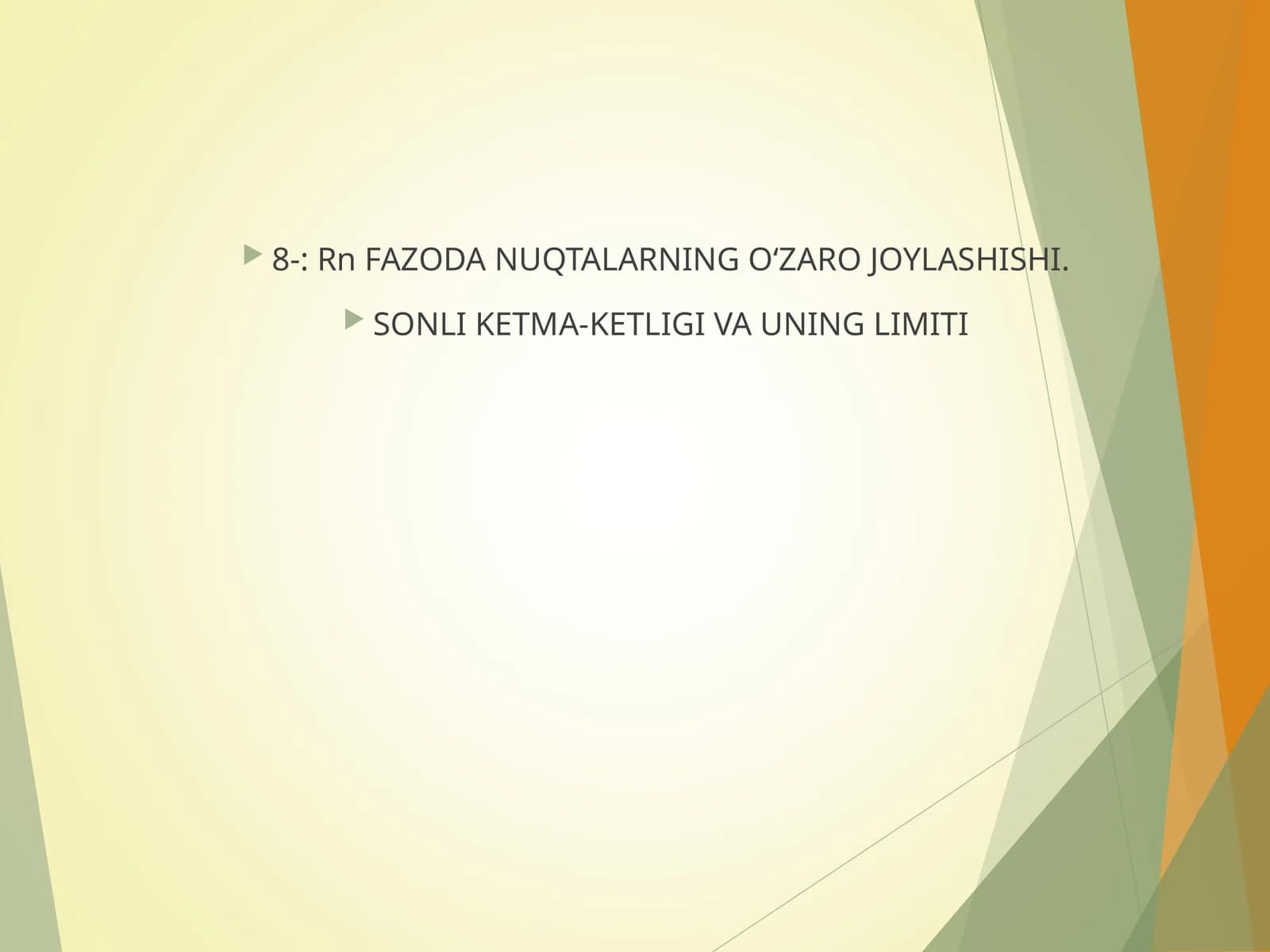 FAZODA NUQTALARNING О‘ZARO JOYLASHISHI