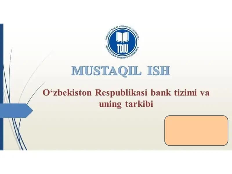 O'zbekiston Respublikasi Bank tizimi