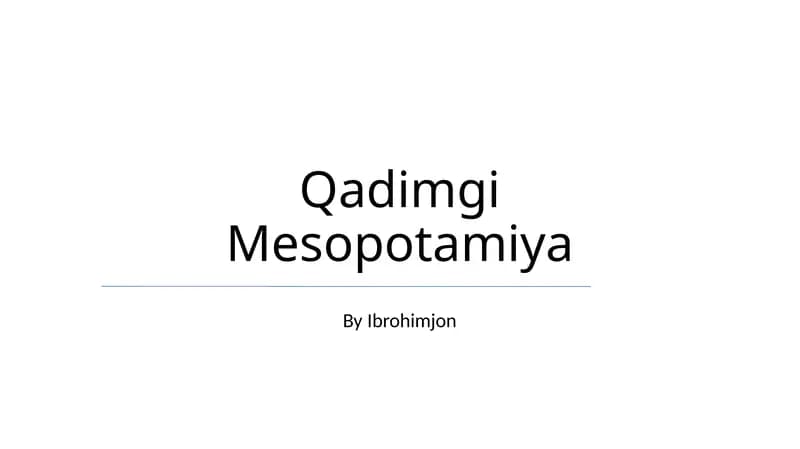 Qadimgi Mesopotamiya