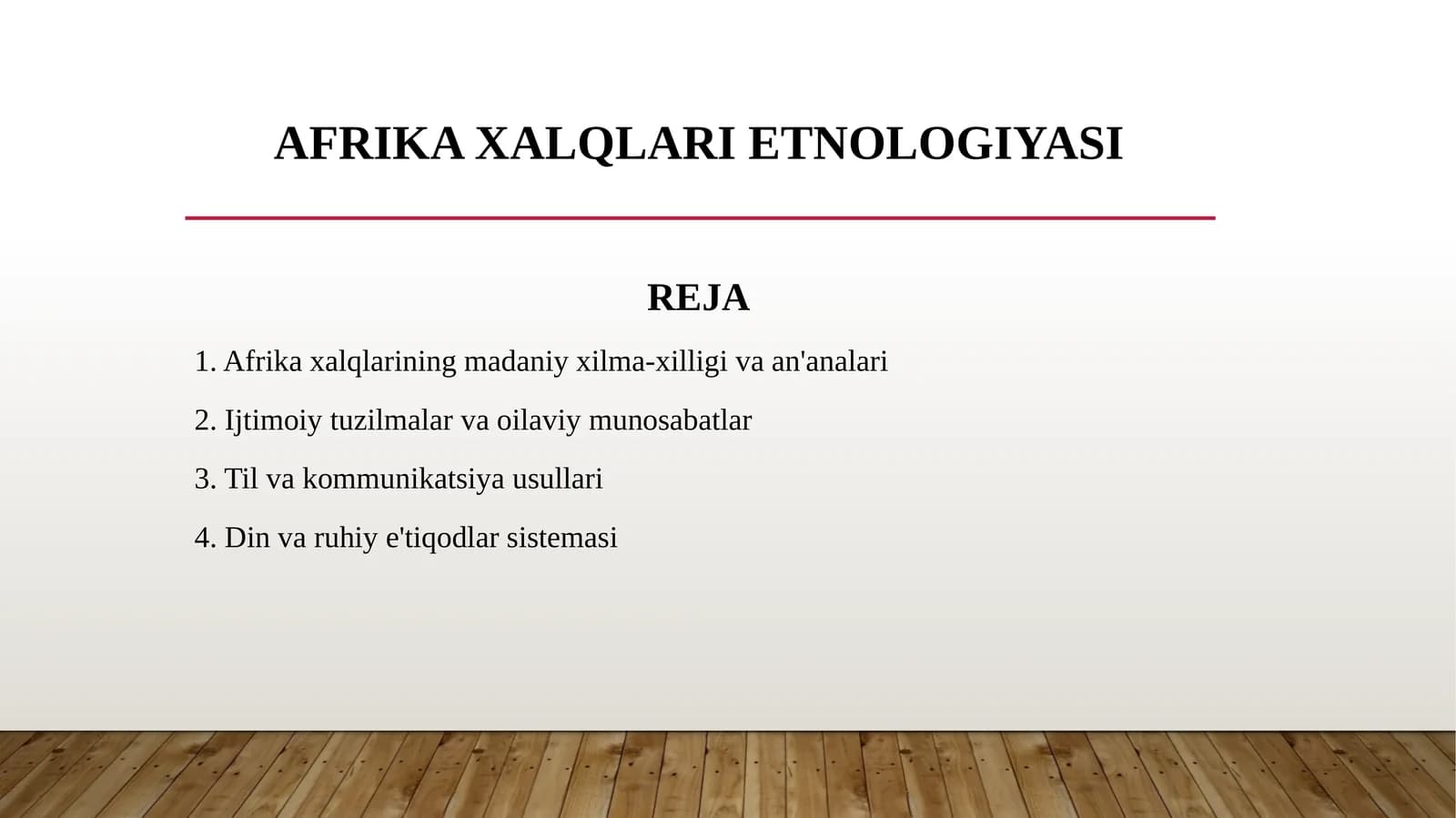 Afrika xalqlari etnologiyasi