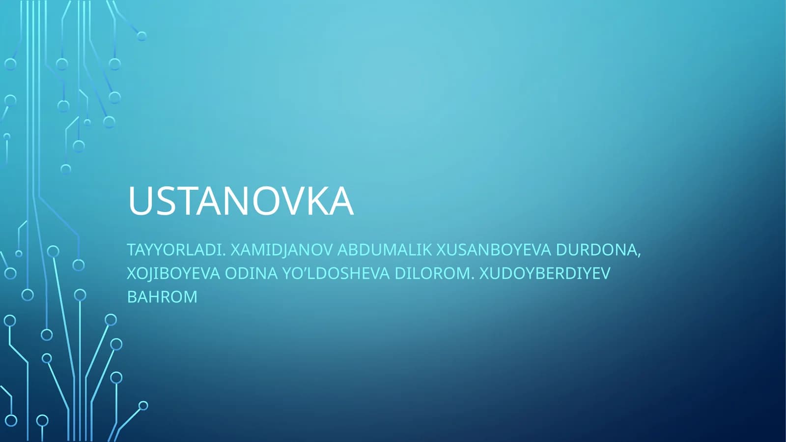 PSIXOLOGIK USTANOVKA
