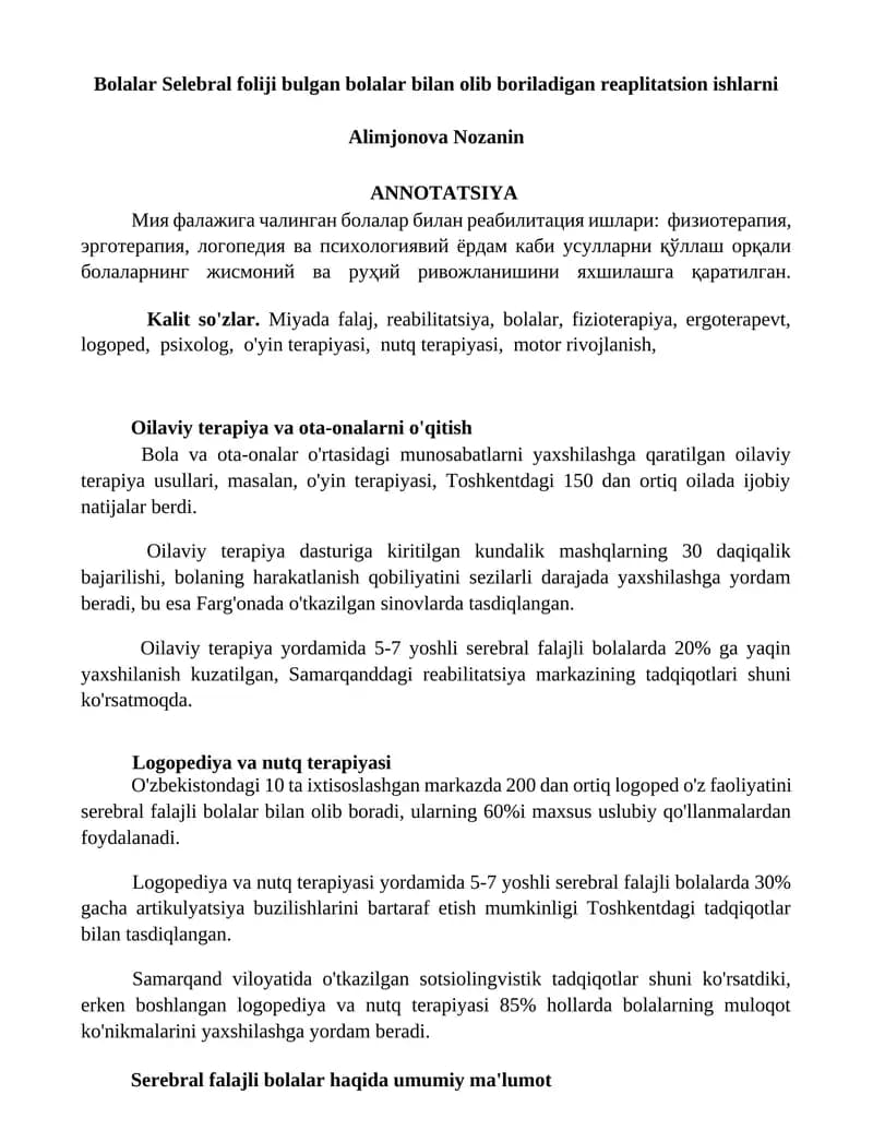 Reabilitatsiya ishlari