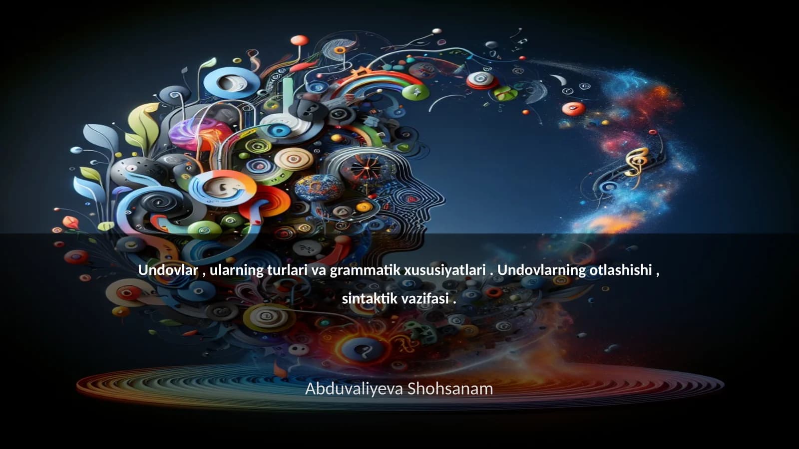 Undovlar, ularning turlari va grammatik xususiyatlari