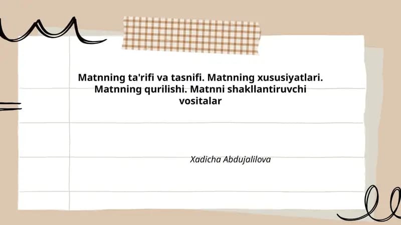 Matnni shakllantiruvchi vositalar