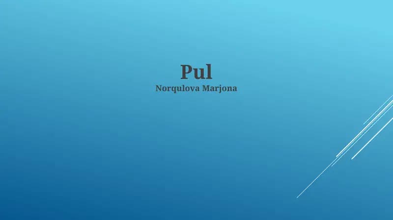 Pul Tizimlari