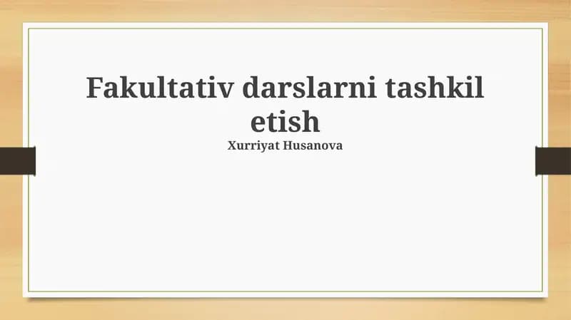 Baholash va Takomillashtirish
