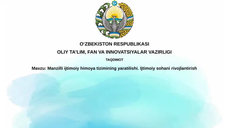 Manzilli ijtimoiy himoya tizimi