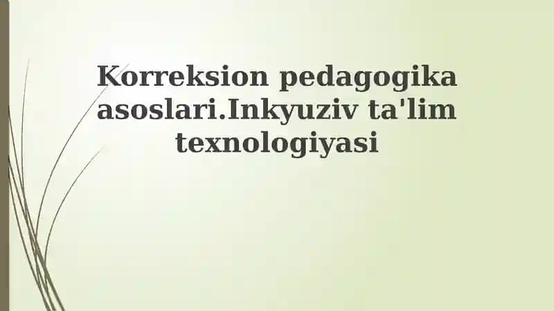 Axloq tuzatish pedagogikasining asoslari