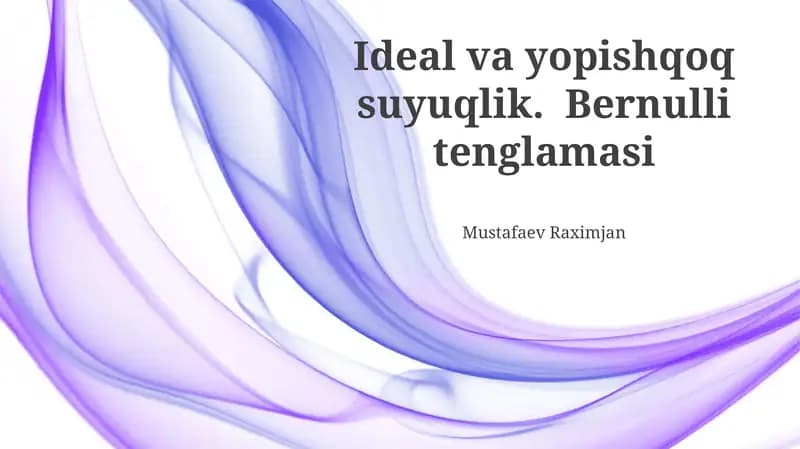 Bernulli tenglamasi