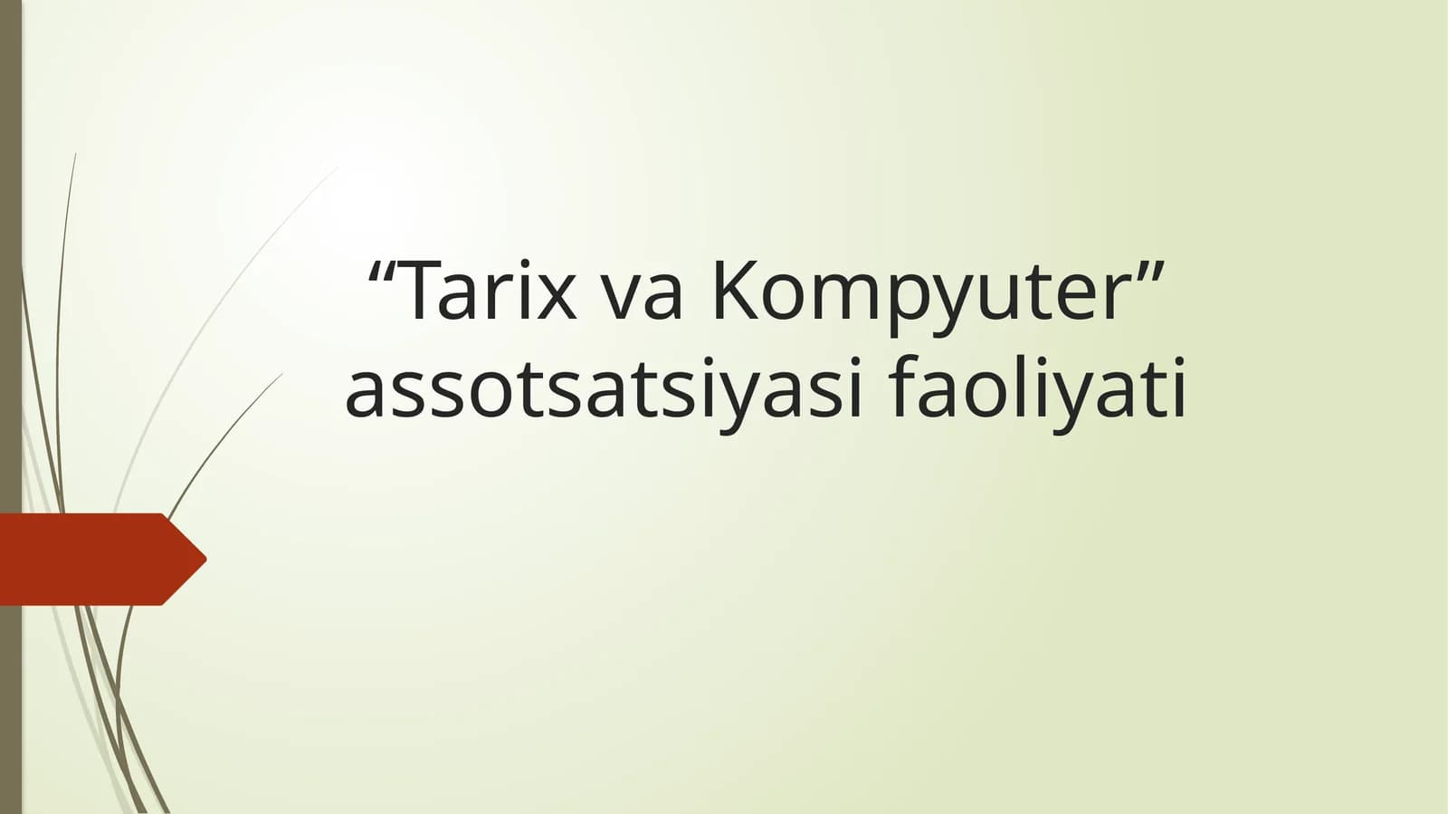 Tarix va Kompyuter assotsatsiyasi faoliyati