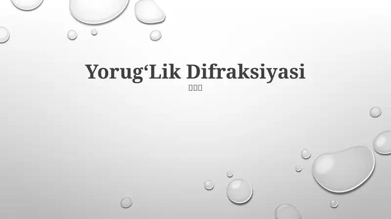 YorugʻLik Difraksiyasi