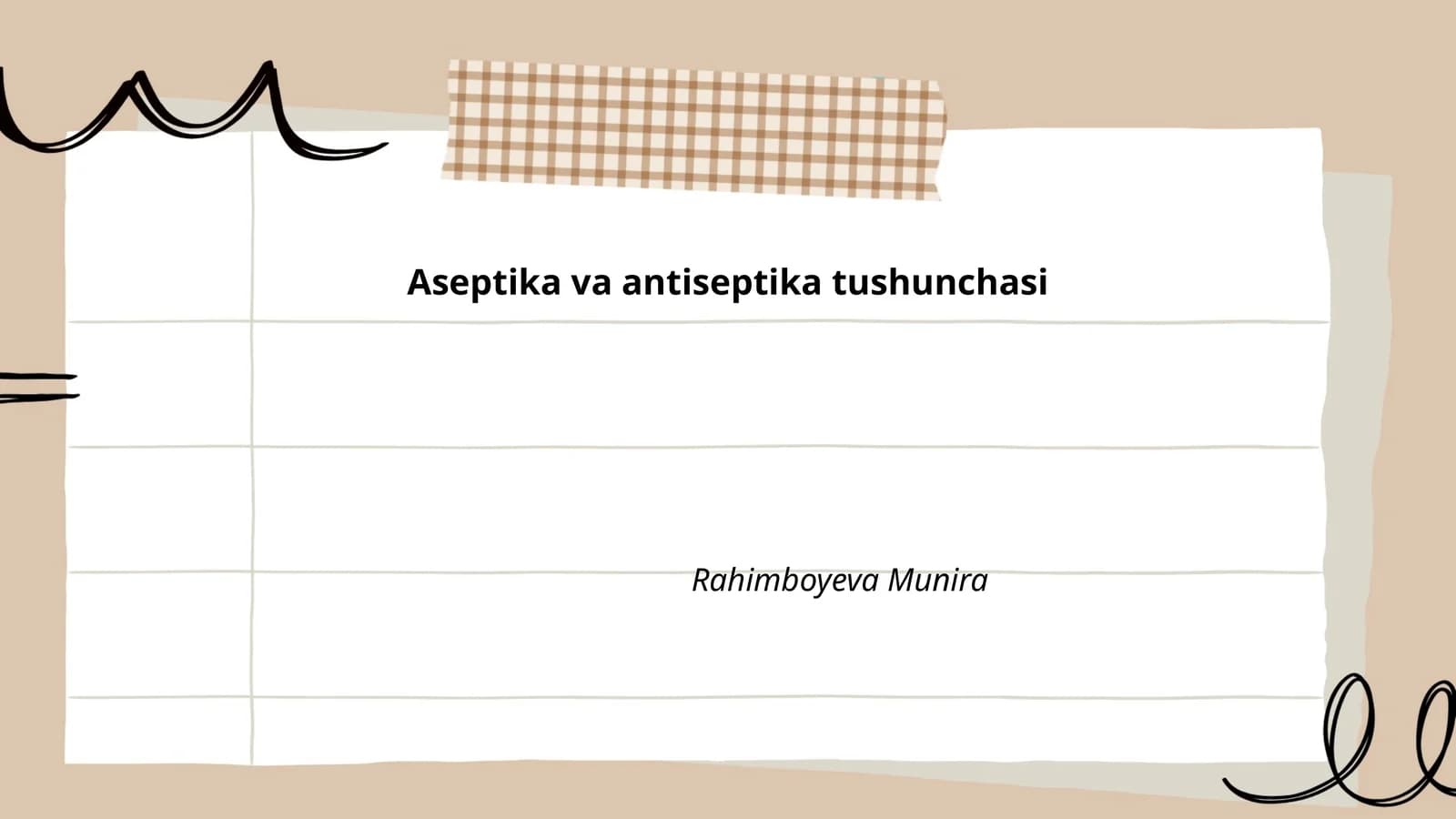 Aseptika va antiseptika tushunchasi