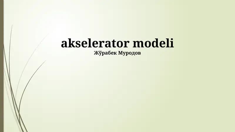 Tezlatgich Modeli