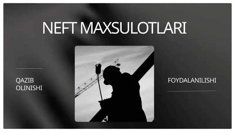 NEFT MAXSULOTLARI