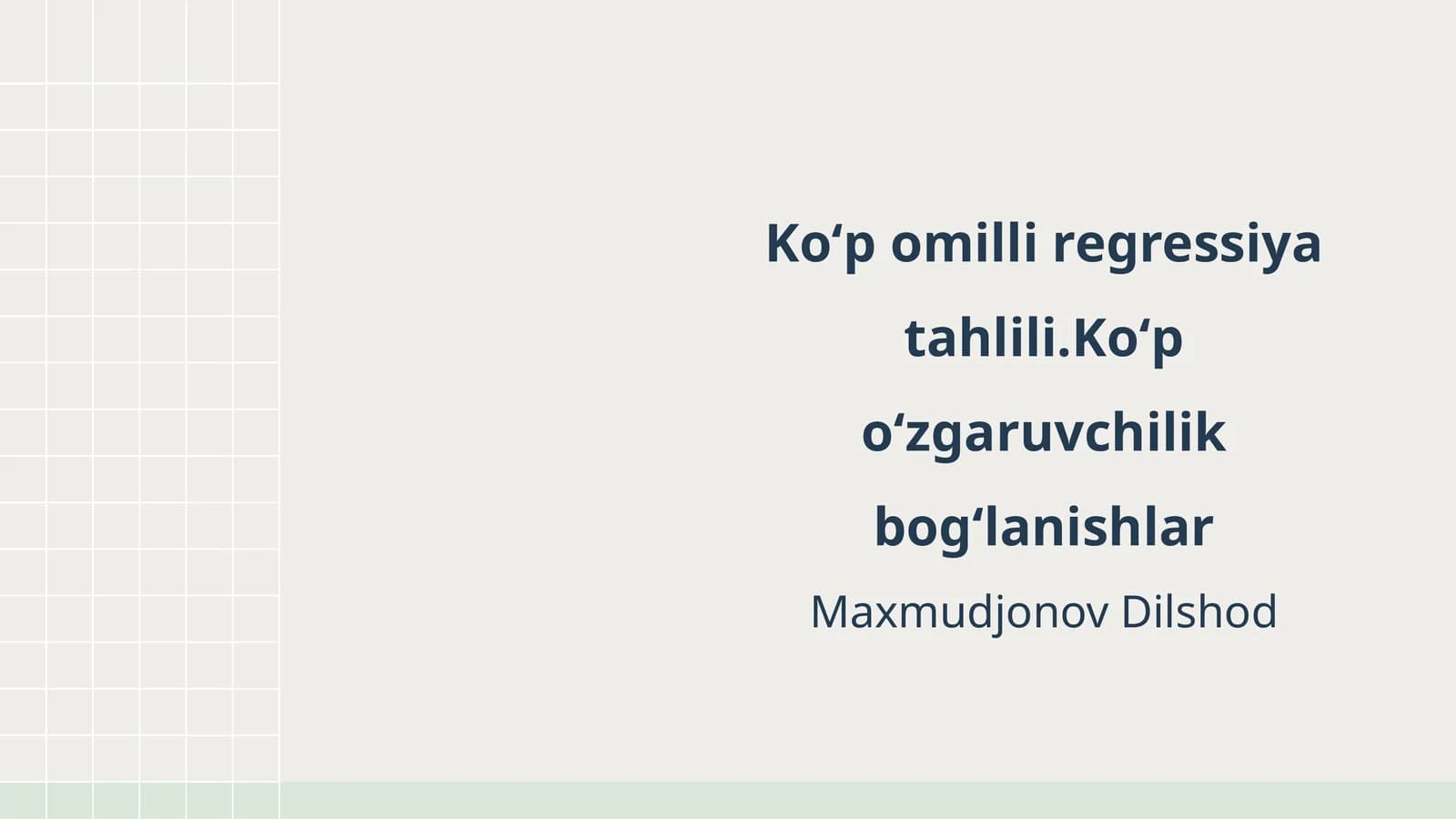 Koʻp omilli regressiya tahlili