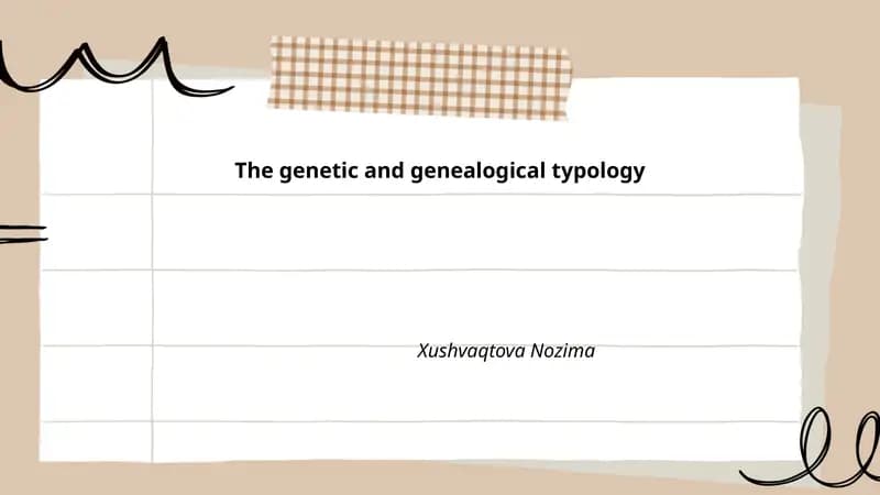 The genetic and genealogical typology