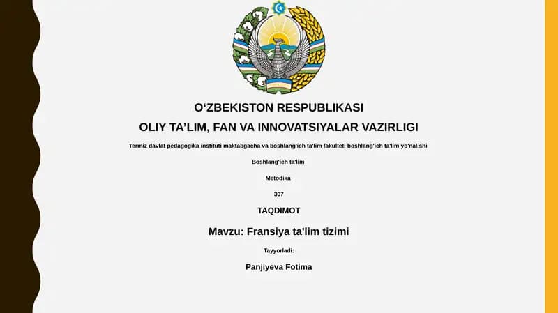 Fransiya ta'lim tizimi