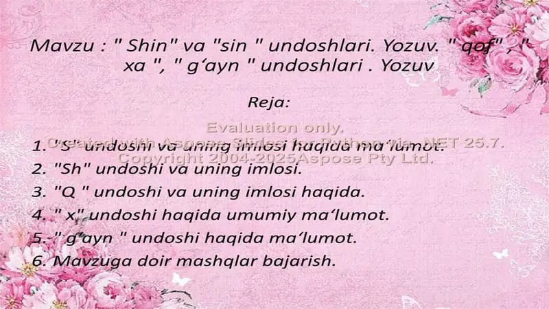 "Shin" va "sin" undoshlari
