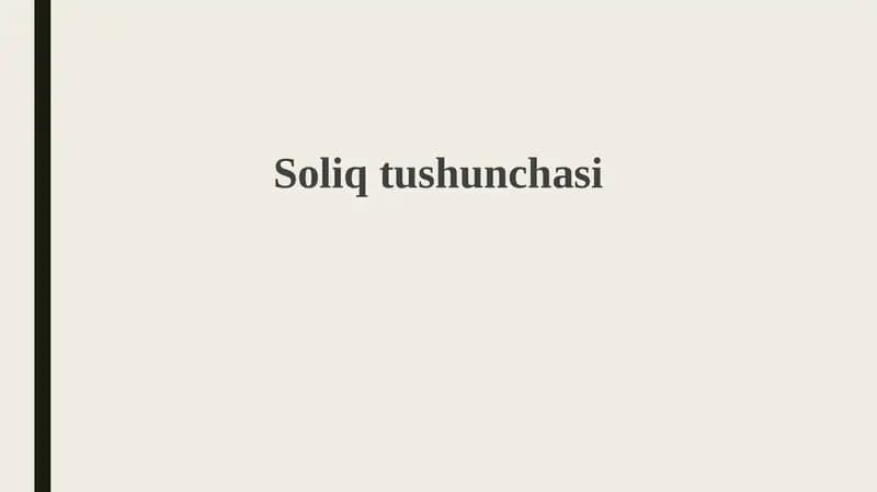 Soliqtushunchasi