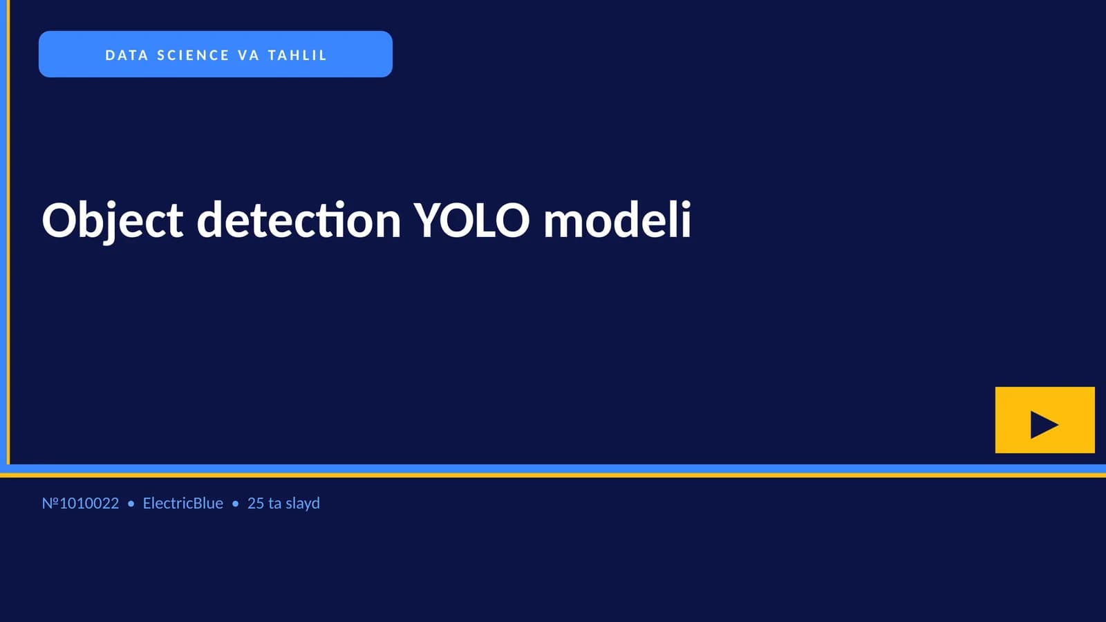 Object detection YOLO modeli