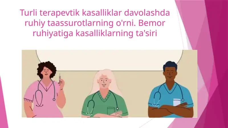 bemor ruhiyatiga kasalliklarning ta'siri