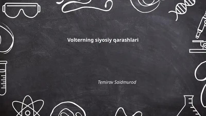 Volterning siyosiy qarashlari