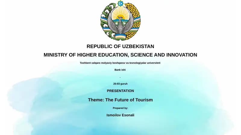 The Future of Tourism