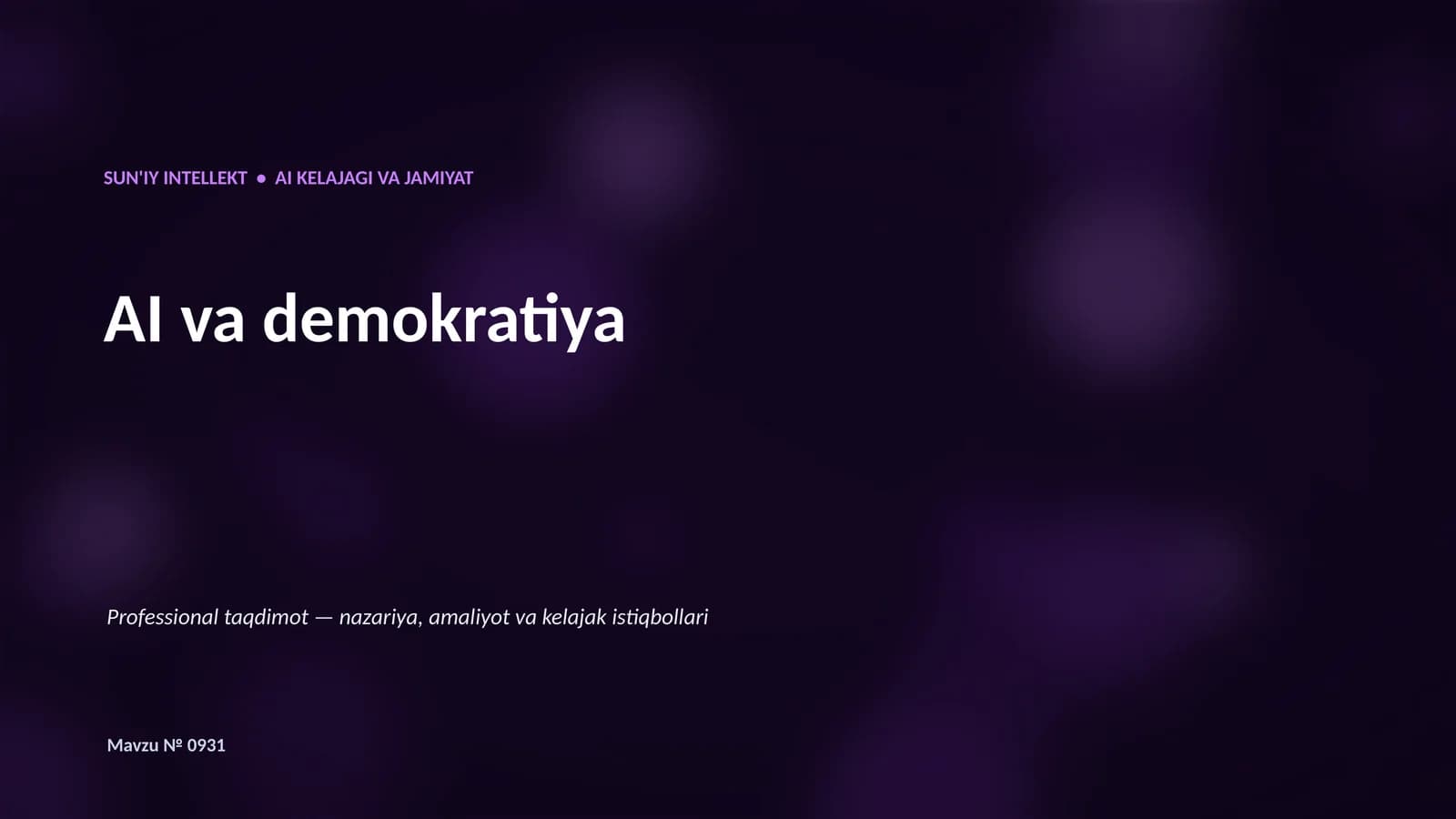 AI va demokratiya