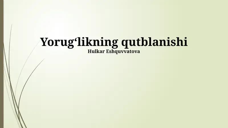 Yorug'likning ikki qutbli singishi