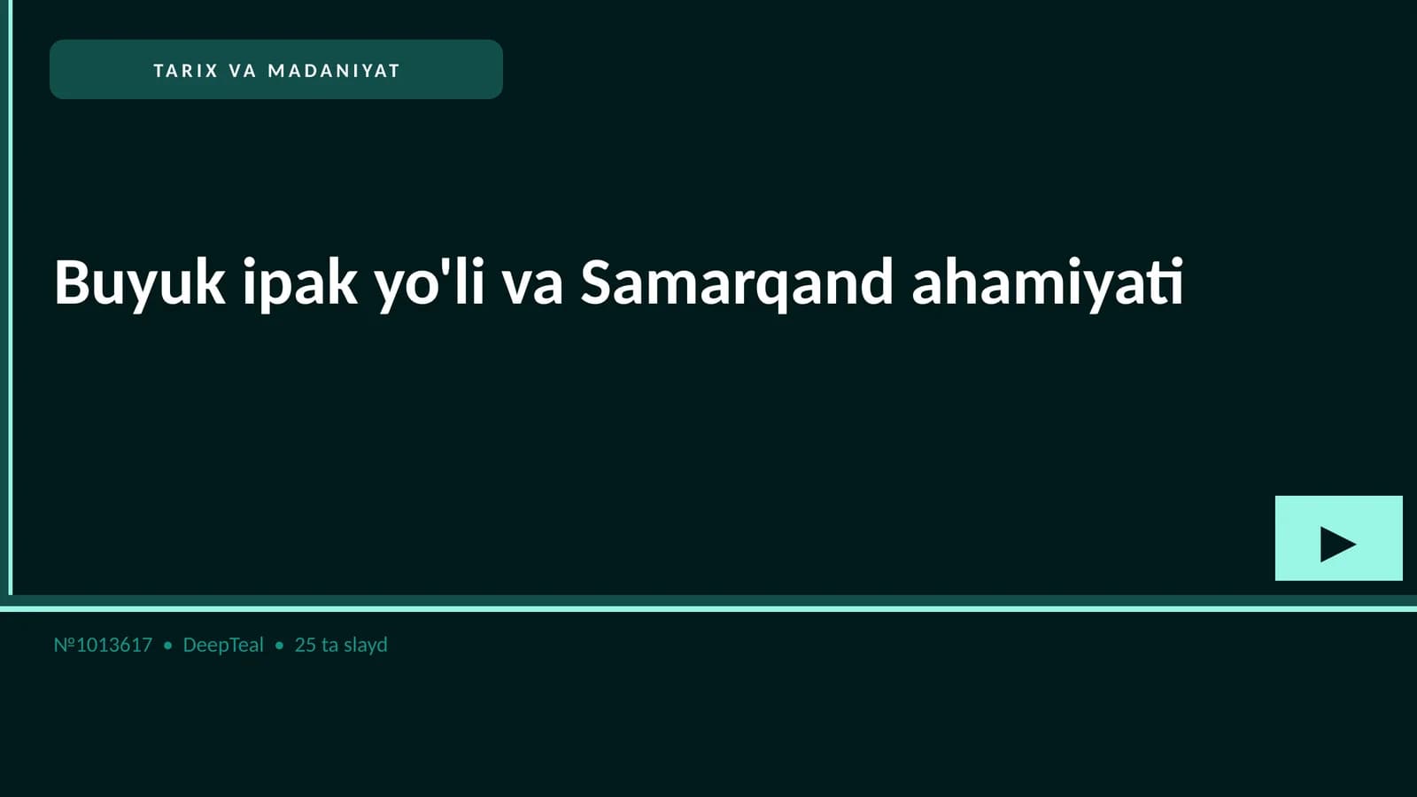 Buyuk ipak yo'li va Samarqand ahamiyati