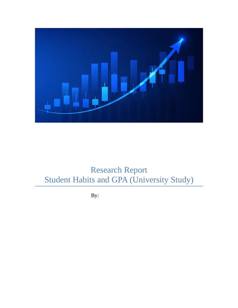 Student Habits and GPA (University Study)