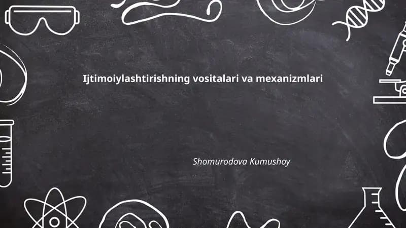 Ijtimoiylashtirishning vositalari va mexanizmlari