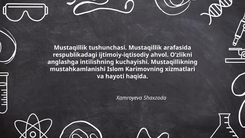 Mustaqillik tushunchasi