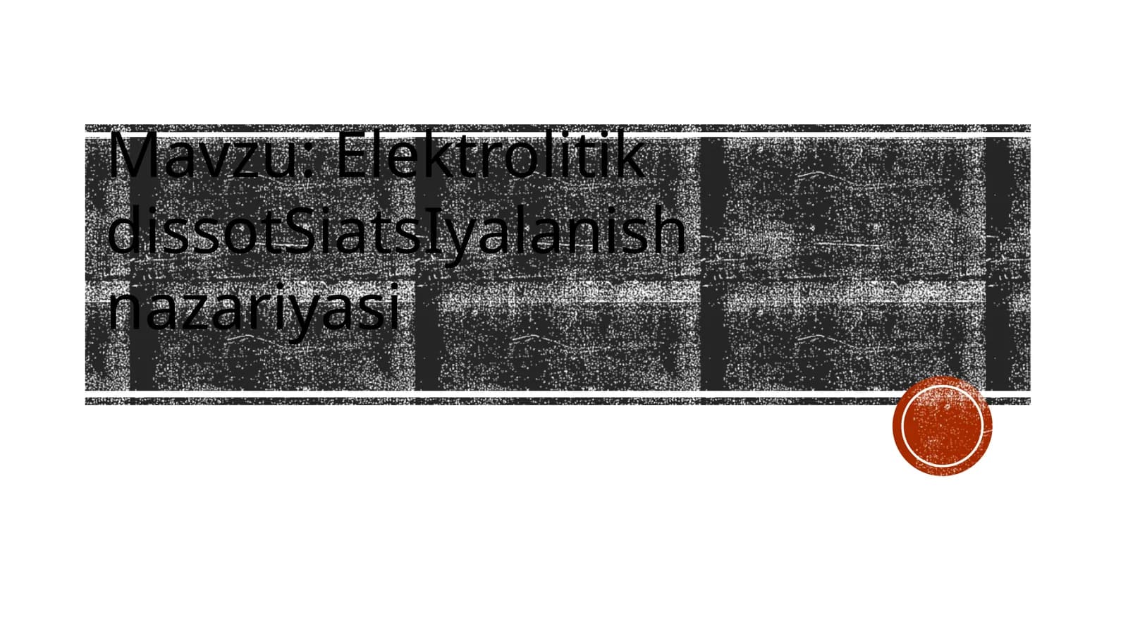 Elektrolitikdissotsiatsiya nazariyasi