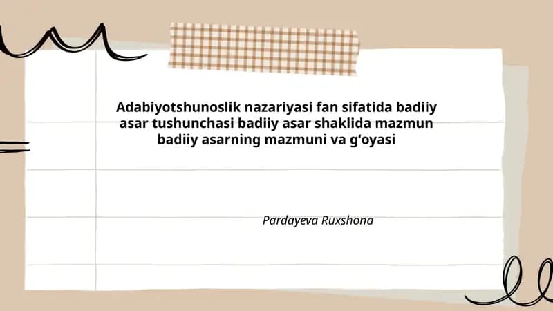 Adabiyotshunoslik nazariyasi
