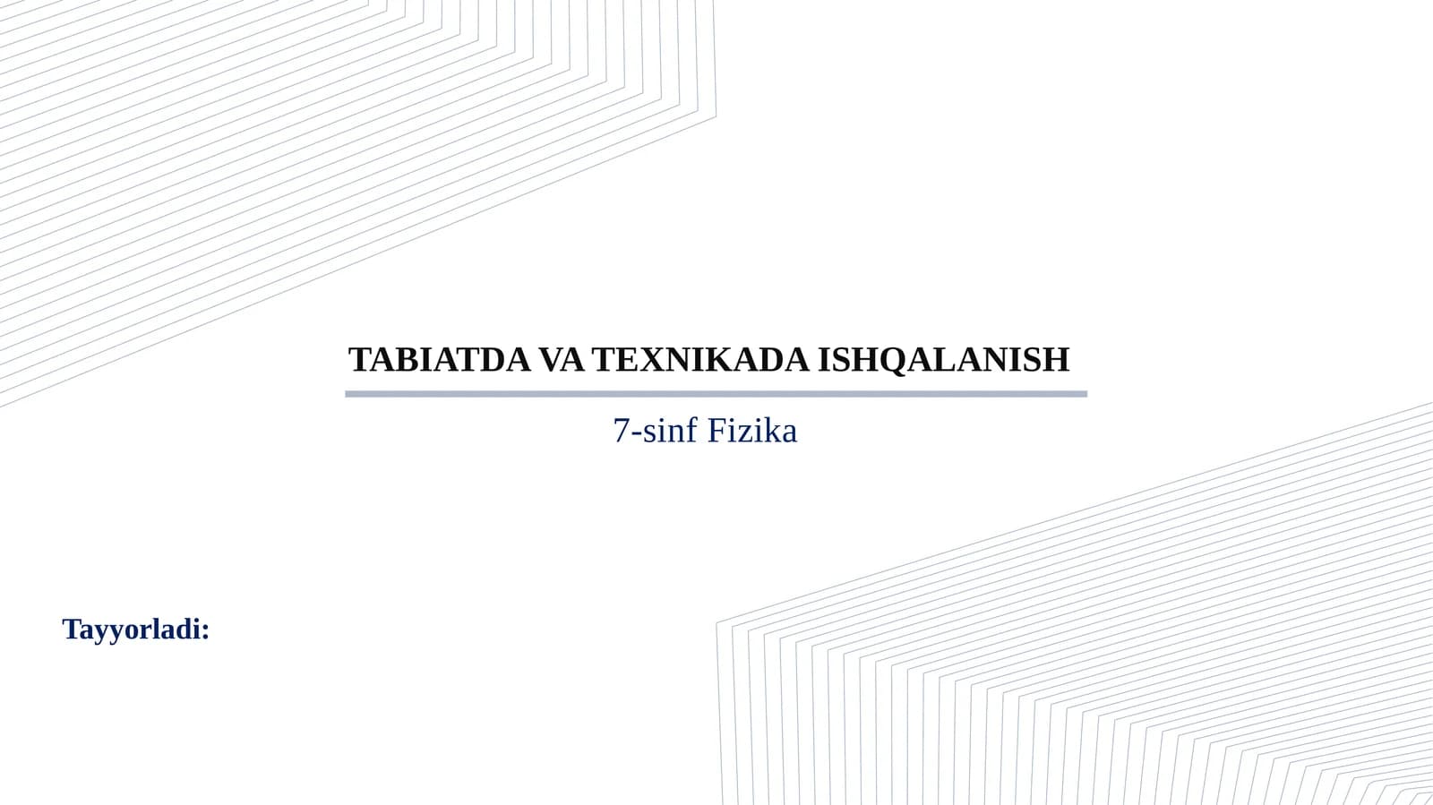 7-sinf Fizika - Tabiatda va texnikada ishqlanish