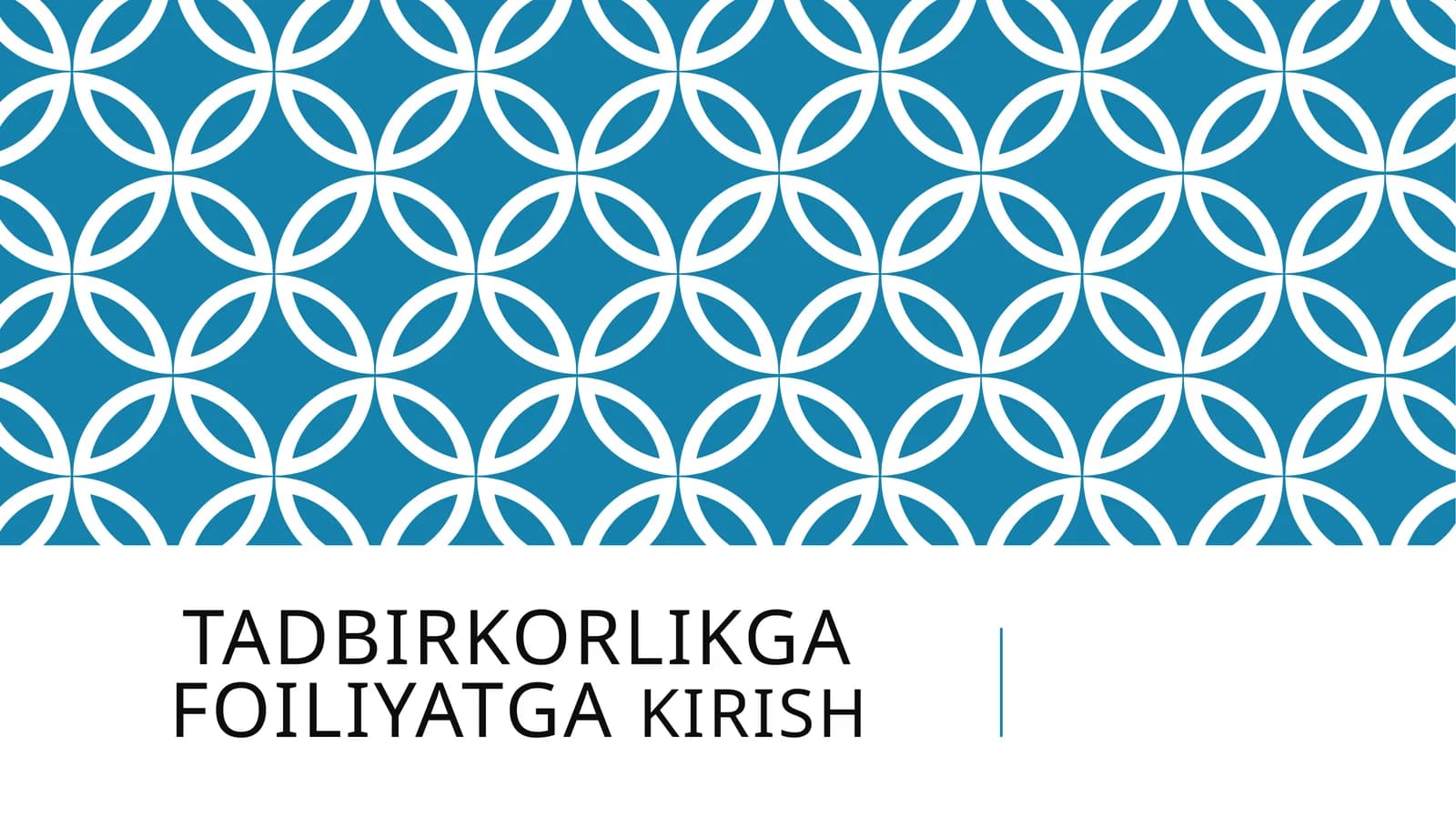 Tadbirkorlikga Foiliyatga Kirish