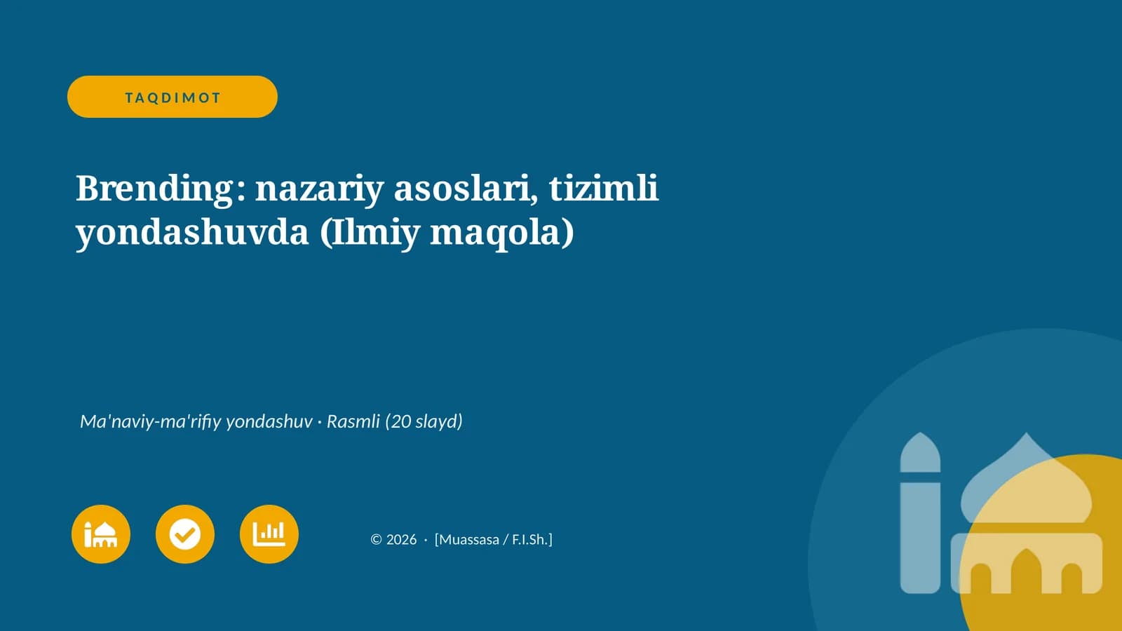 Brending: nazariy asoslari, tizimli yondashuvda (Ilmiy maqola)