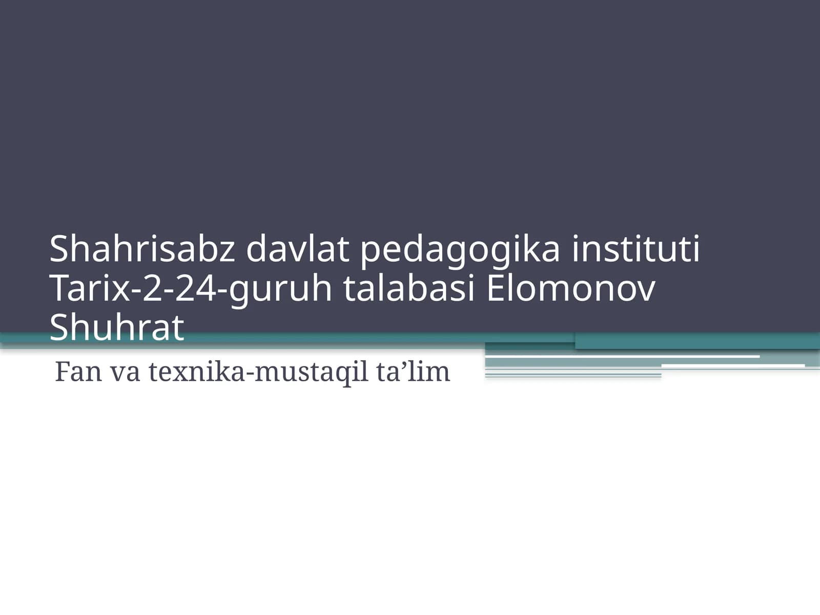 Antik davr ilmiy tafakkurning rivojlanishi