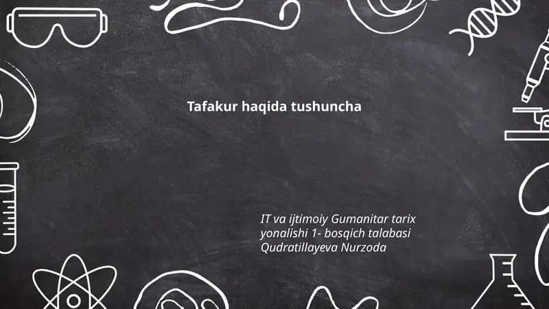 Tafakur haqida tushuncha