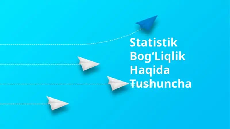 Statistik BogʻLiqlik Haqida Tushuncha