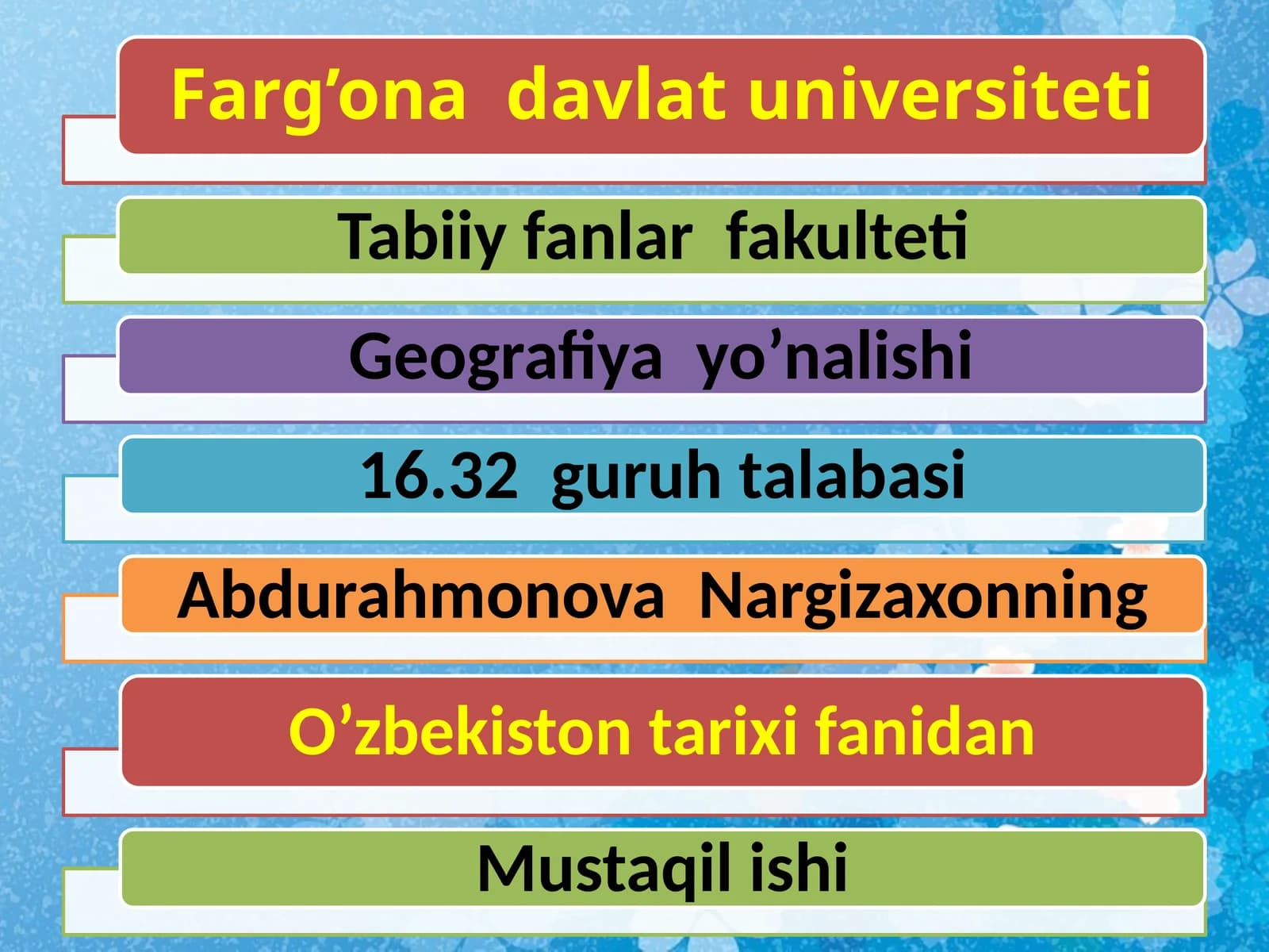 TARIXIY XOTIRASIZ KELAJAK YO`Q