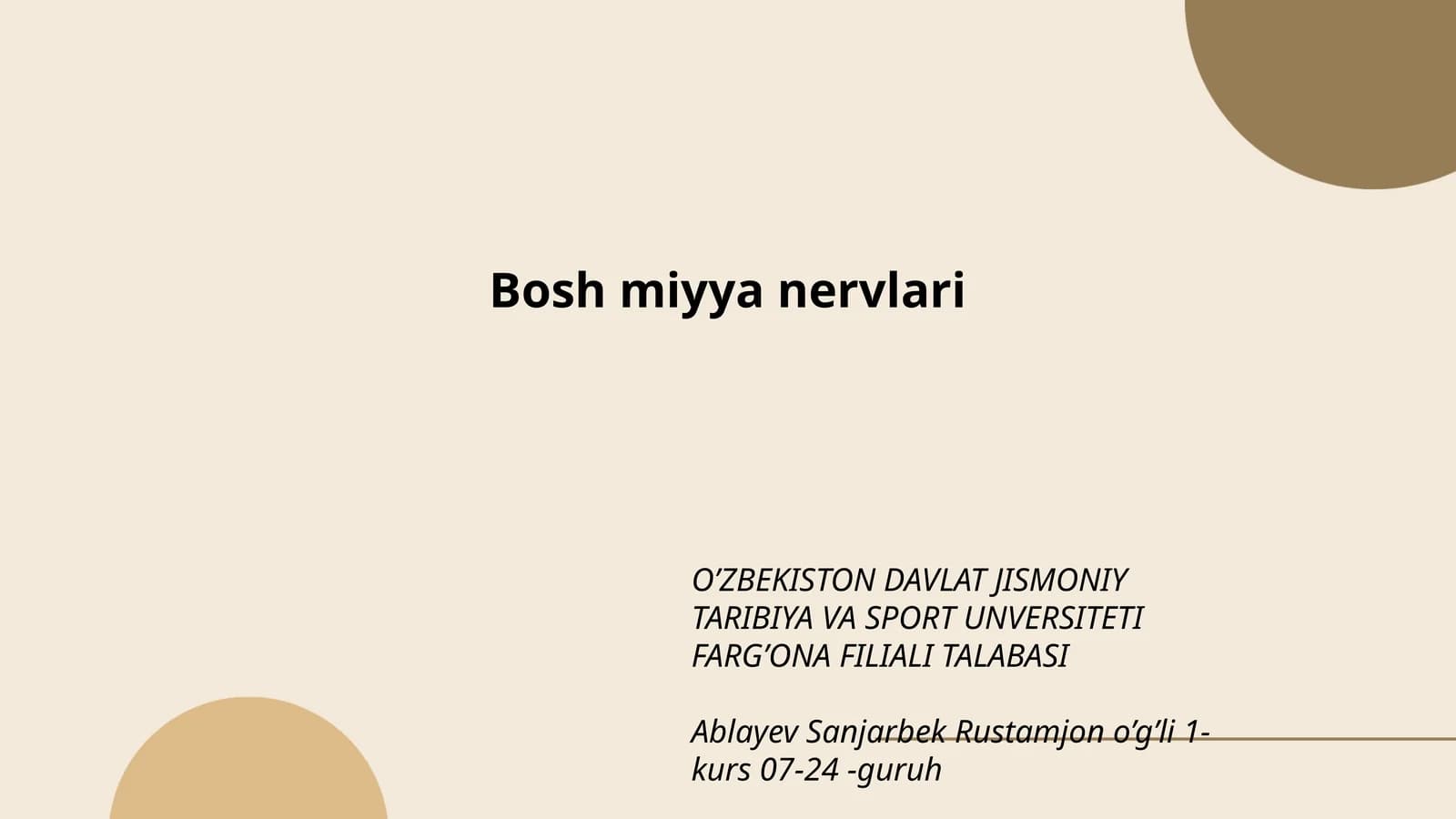 Bosh miyya nervlari