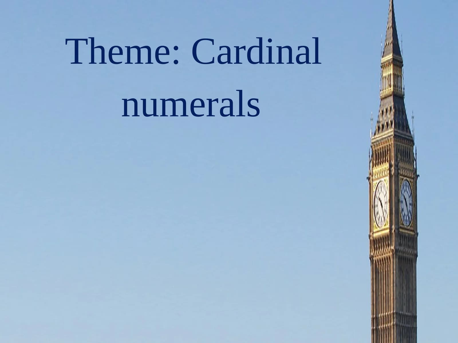 Cardinal numerals