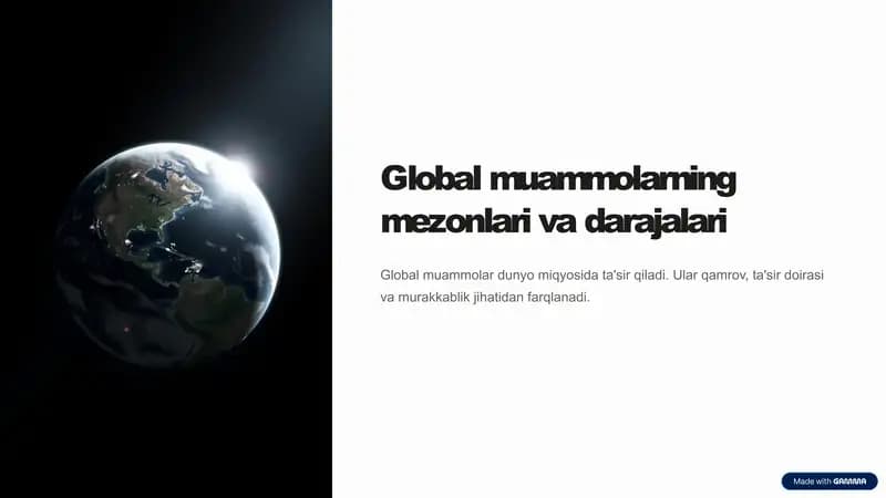 Iqtisodiy global muammolar